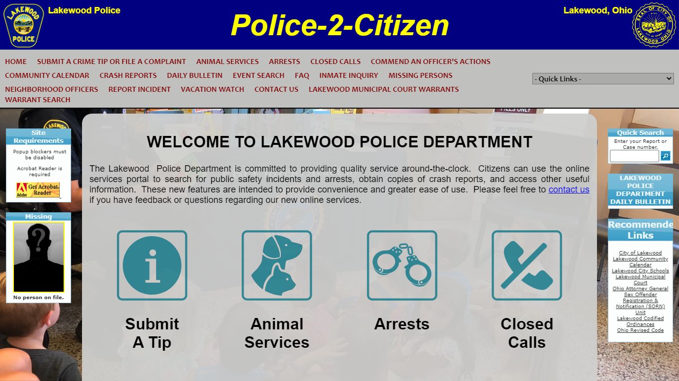 Lakewood Police Department, OH P2C
